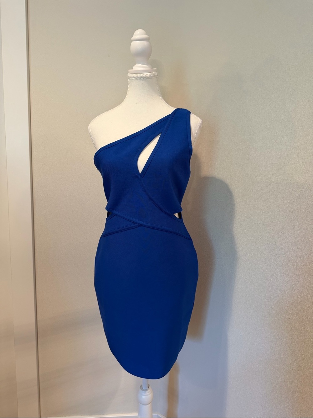 Fashion Nova | Dresses | Fashion Nova Oneshoulder Cobalt Blue Cutout Dress